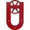 Ekena Millwork Premium Wagon Wheel Horseshoe Roller Hanger w/ Bolts for Barn Door for 1 3/4" Doors, Regal Red GB60014R2WRR - alternate 1